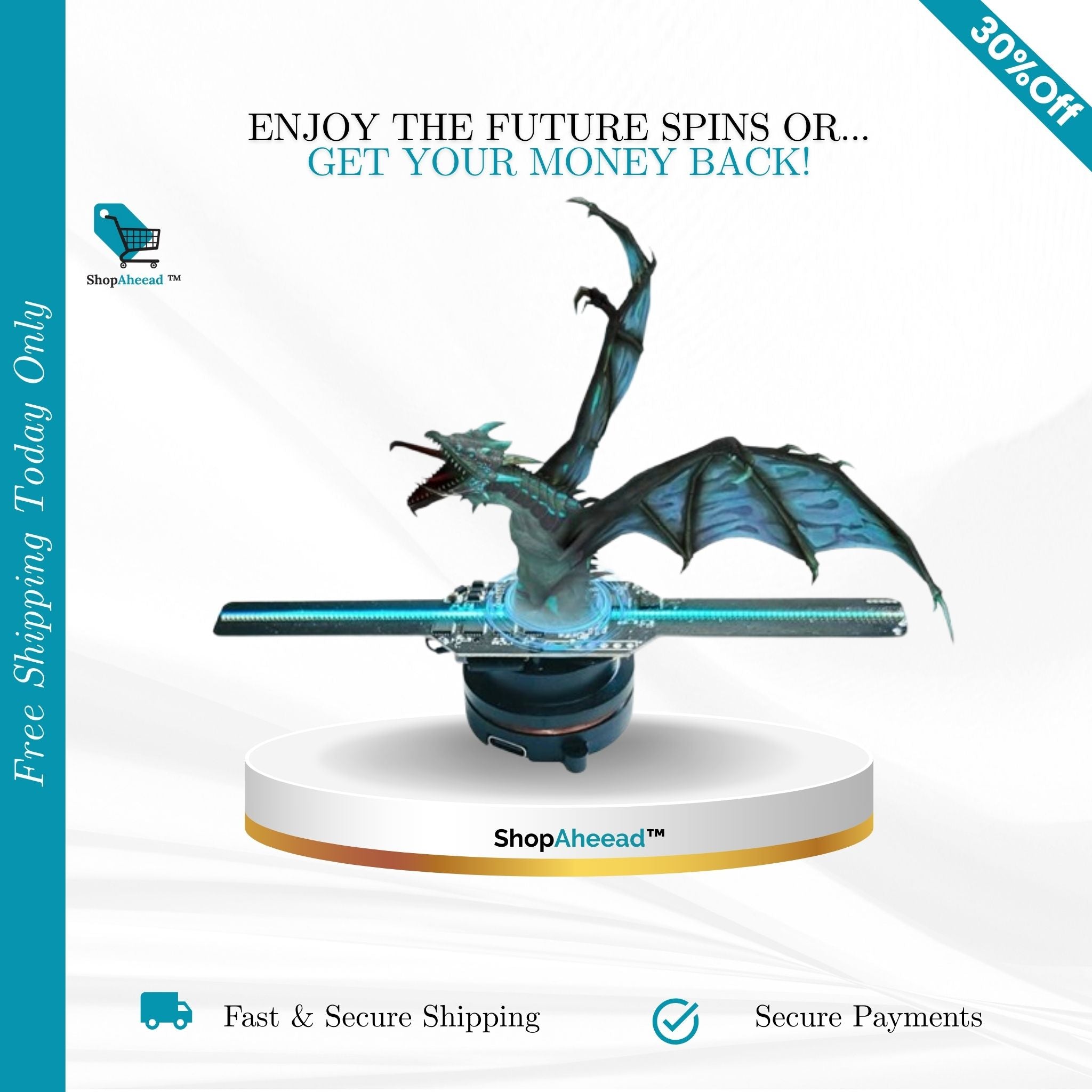 3D Holographic Fan–HD Display ShopAheead™